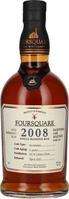 Produktbild von Foursquare 12 Years Old Single Blended Rum 2008 60% Vol. 0,7l