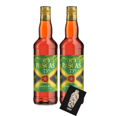 Produktbild von Old Pascas 2er-Set 73% vol. Jamaica Dark Rum 2x0,7l inkl. Mixcompany Postkarte- [Enthält Sulfite]