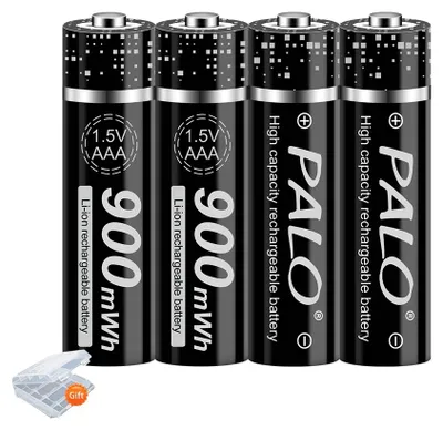 Obrázok produktu pre Nabíjateľná batéria AAA, kapacita 900 mWh, lítium-iónová technológia, 4 ks AAA