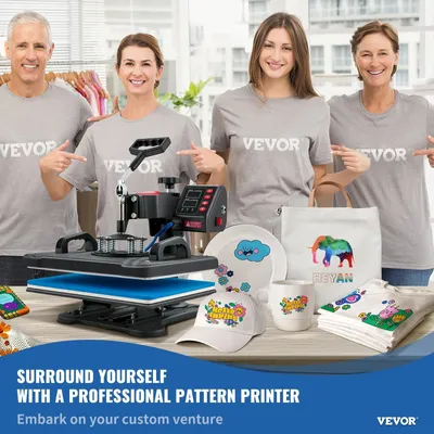 Image de Machine de transfert thermique 5 en 1 - Presse à sublimation de 12x15 pouces avec contrôle de précision numérique