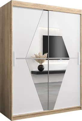 Produktbild von Kleiderschrank, Schiebetürenschrank Schlafzimmer, Schrank mit Spiegel BOLIWIA 150 cm