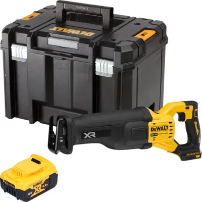 Produktbild von DeWalt DCS 386 NT Akku Säbelsäge 18 V Brushless + 1x Akku 5,0 Ah + TSTAK - ohne Ladegerät