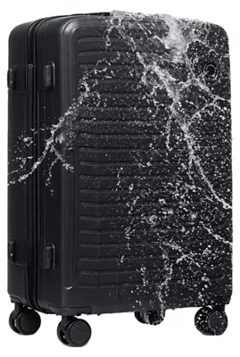 Immagine prodotto di Valigia, realizzata in ABS resistente, con ruote girevoli a 360°, dimensioni 24 pollici (600 mm), colore nero