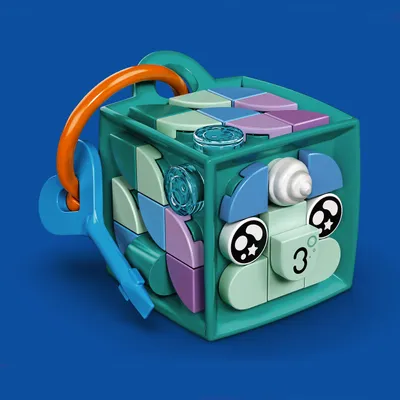 Produktbild von LEGO 41928 DOTS Taschenanhänger Narwal Kreativset für Mädchen und Jungen, Schlüsselanhänger für Kinder zum Basteln