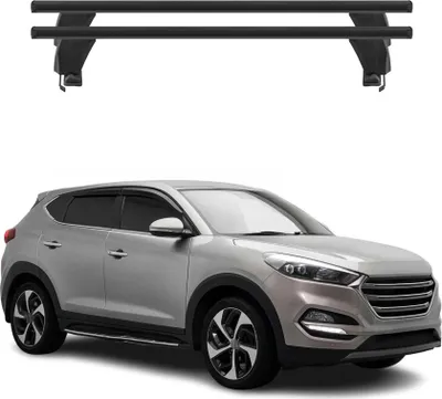 Image de Menabo Barres de toit Transversales pour Hyundai Tucson 2015-2020 Alu Noir ABE