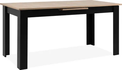 Produktbild von Ausziehbarer Esstisch Birma - 160/200x80x75cm - Artisan Eiche/schwarz