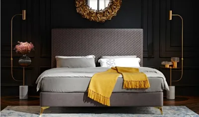 Produktbild von Design Luxus Luxur Polsterbett Designbett Leder Betten Ehebett Doppelbett Bett