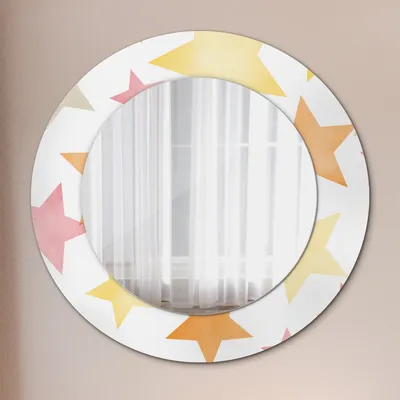 Produktbild von Ø50cm Modern Spiegel - Wandspiegel Wandmontage- Schlafzimmer - Pastell Farbe Sterne