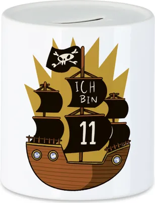 Produktbild von Geburtstag 11 Jahre Spardose 11 Jahre 11. Geburtstag Piraten Pirat Motto