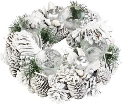 Immagine prodotto di Ghirlanda MagicHome Natale, dell'Avvento, bianca, 32 cm