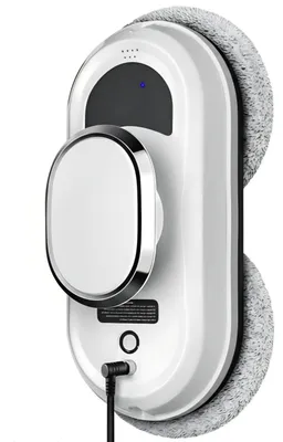 Image de Robot de nettoyage de fenêtres Planet Tech N362, 5600PA, télécommande, 10 chiffons, planification intelligente, nettoie le verre, les miroirs, les carreaux, blanc