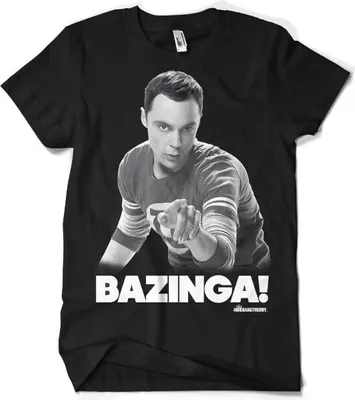 Produktbild von Sheldon Says BAZINGA! T-Shirt - X-Large - Black