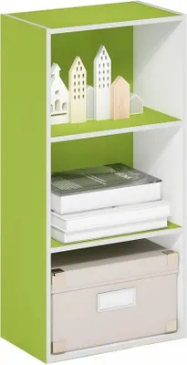 Produktbild von Famanu Bücherregal 3-stufig - Grün/Weiß