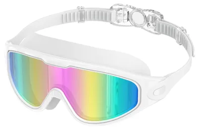 Immagine prodotto di Occhiali da nuoto unisex, montatura grande, lente HD, trattamento antiappannamento, protezione UV, per adulti