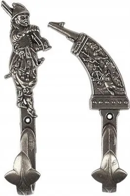 Produktbild von Garderobenhaken, Design Haken, Silber Wandhaken | K1072