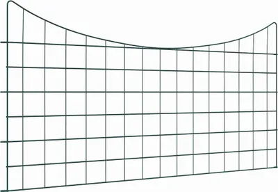 Immagine prodotto di Maison Exclusive - Set di 5 recinzioni per laghetto, dimensioni 100 x 50 cm, acciaio, colore verde