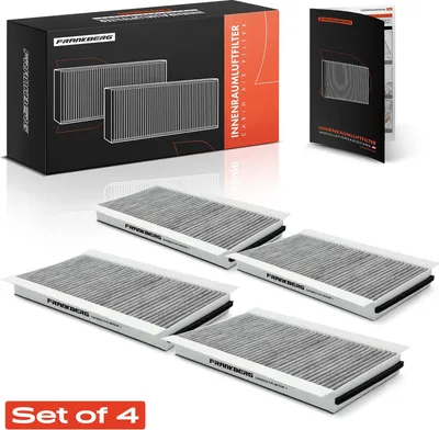 Immagine prodotto di Frankberg 4x filtro aria cabina carbone attivo per BMW Serie 5 E60 E61 Serie 6 E63 E64 Alpina B5 B6