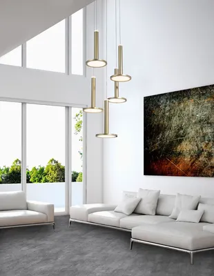 Produktbild von Nova Luce PALENCIA LED Pendelleuchte Messing 47W Warmweiss 150x41cm 1703301202