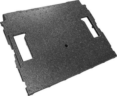 A black foam insert for a tool case.