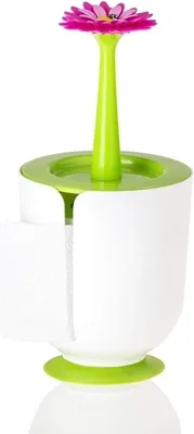 Toilettenpapierhalter mit Blumenmuster - 14x14x28,5 cm - Design Badezimmeraccessoire