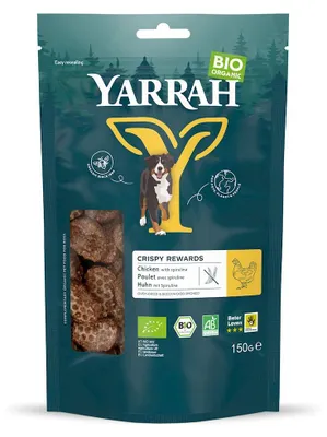 (DLA PSA) PRZYSMAK - KĄSKI Z KURCZAKIEM I SPIRULINĄ BIO 150 g - YARRAH