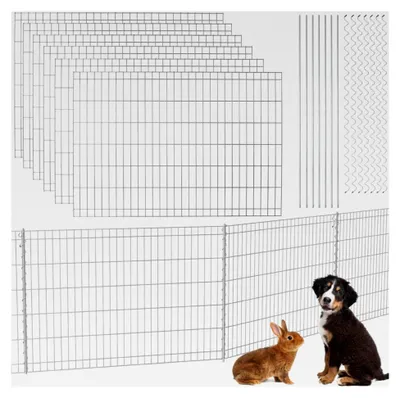 Produktbild von Steckzaun 80x690cm, verzinkt, Gartenzaun, Hundezaun, Teichschutzzaun, Kleintiergehege, Campingzaun