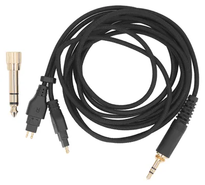 Zdjęcie produktu dla Kabel zamienny do słuchawek, kompatybilny z modelami HD580, HD600, HD650, HD660S, HD6XX, HD535, HD545, HD565 i HD265, z adapterem wtyczki 6,35 mm, długość 2 m.