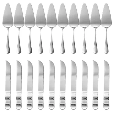 Kuchenbesteck-Set, 20-teilig, Edelstahl, silber