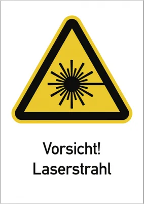 Produktbild von Dreifke® Vorsicht! Laserstrahl ISO 7010, Kombischild, Folie, 131x185 mm