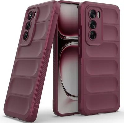 Produktbild von Handyhülle für Oppo Reno12 Weich TPU Silikon Stossfest Anti-rutsch Hülle bordeaux