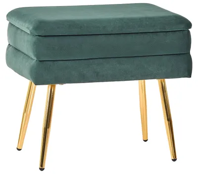 Produktbild von BELIANI Bank Grün aus Samtstoff 100% Polyester Eisenbeine Retro/Modern Wohnzimmer Schlafzimmer Flur Modern