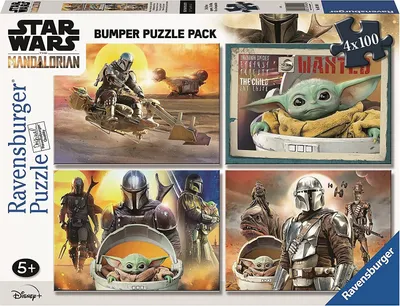 Produktbild von Ravensburger 05240 0, The Mandalorian, 4, 100 Teile, Bumperpack, Puzzles fr Kinder, Empfohlenes Alter 5+, Qualittspuzzle, bunt