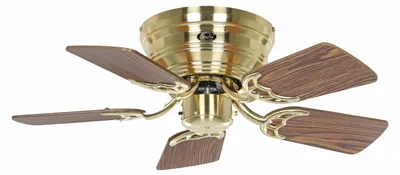 Image de Ventilateur de plafond avec chainette Classic Flat III Laiton brossé 75