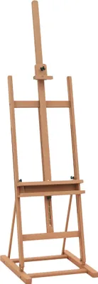 Zdjęcie produktu dla Sztaluga Vinsetto, rama blejtramu, sztaluga studyjna, regulowana wysokość i kąt nachylenia ze schowkiem, naturalne drewno bukowe, 53 x 50,5 x 171-230 cm