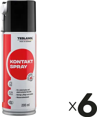 Produktbild von TESLANOL 26025 Kontaktspray T6, 200 ml, 6 Stück