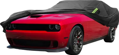 Image de Pour Dodge Challengeur 2008-2023 Voiture Housse avec Fermeture šŠclair Noir