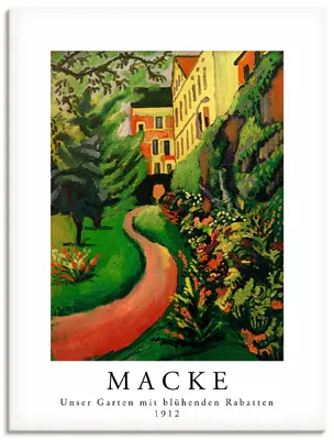 Produktbild von ARTland Leinwandbild Unser Garten mit blühenden Rabatten Größe: 45x60 cm