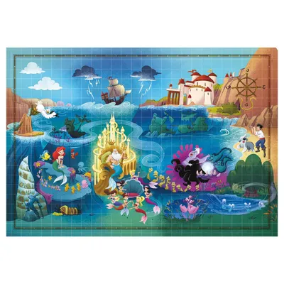 Zdjęcie produktu dla Clementoni Mapa wiata Puzzle Maa Syrenka, 1000 elementw.