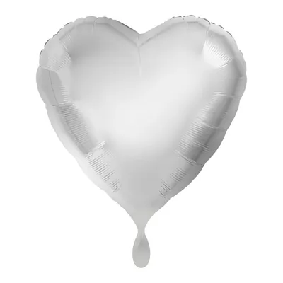 Produktbild von Amscan 1057601 - Standard Folienballon Herz Metallic Silber, circa 43 cm, Geburtstag, Heliumballon
