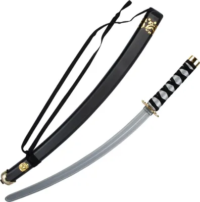 Image de épée ninja avec Scheide schwarz 73 cm