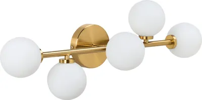 Zdjęcie produktu dla BELIANI Lampa ścienna złota kinkiet 5-punktowa metalowa oświetlenie sufitowe nowoczesny styl salon jadalnia sypialnia