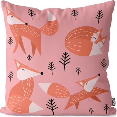 Produktbild von VOID Fuchs Wald Muster Kissenbezug Kissenhülle Sofakissen Kissen Deko Outdoor-Kissen Dekokissen