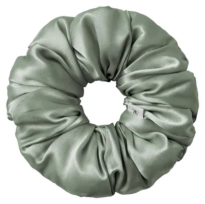 Image de LILYSILK Chouchou géant en soie de mûrier pour femme XL Vert avocat