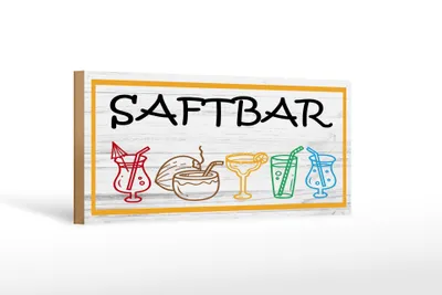Produktbild von Holzschild Hinweis 27x10cm Saftbar
