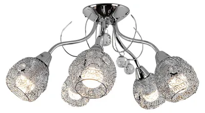 Produktbild von LED Deckenleuchte Chromgeflecht mit Acrylkristallen