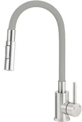 Image de Kitchen faucet with bent spout - 2 types of spray