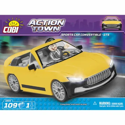 Obrázek produktu pro COBI Action Town Sports Car Convertible GTS, sportovní kabriolet, vozidlo, auto, hračka, stavebnice, 109 dílů, 1804