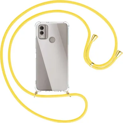 Produktbild von Handykette Backcover-Schutzhülle mit Band (Metall goldfarben) für Nokia C22 4G (6.5'') - gelb
