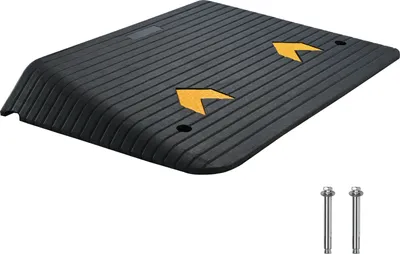 Immagine prodotto di SucceBuy rampa per marciapiede in gomma, rampa per porta, altezza 10,2 cm, portata 15 tonnellate, robusta rampa per marciapiede in gomma per auto, sedie a rotelle e carrelli