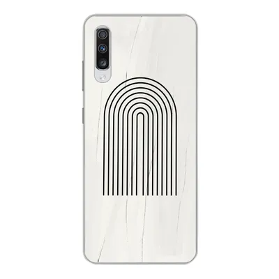 Produktbild von MuchoWow® Handyhülle Schutzhülle Hülle für Samsung Galaxy A70 Farbe - Regenbogen - Schwarz - Weiß Silikon Softcase Handy Hülle - Schutzhaube